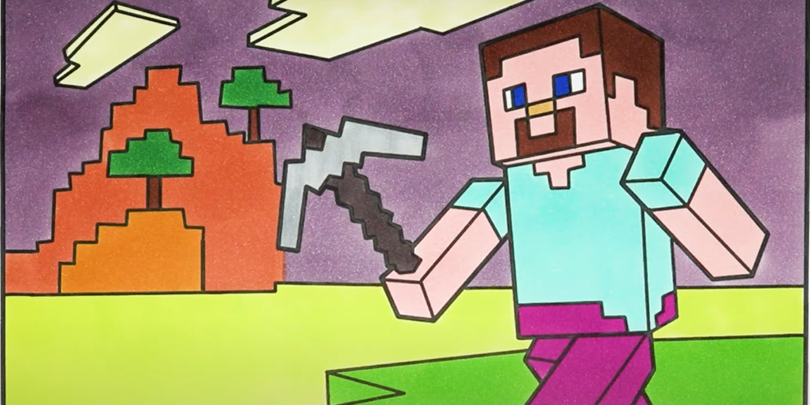 Minecraft Kleurplaat en Kleuren