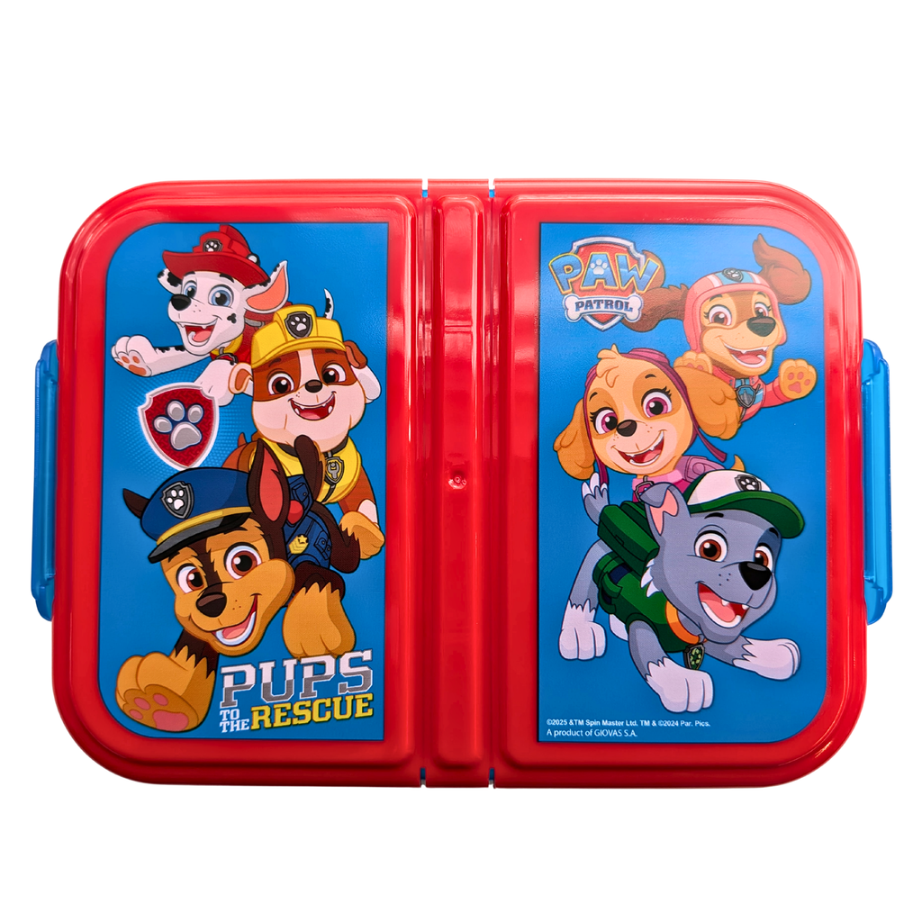 Paw Patrol lunchbox bovenaanzicht dubbel deksel