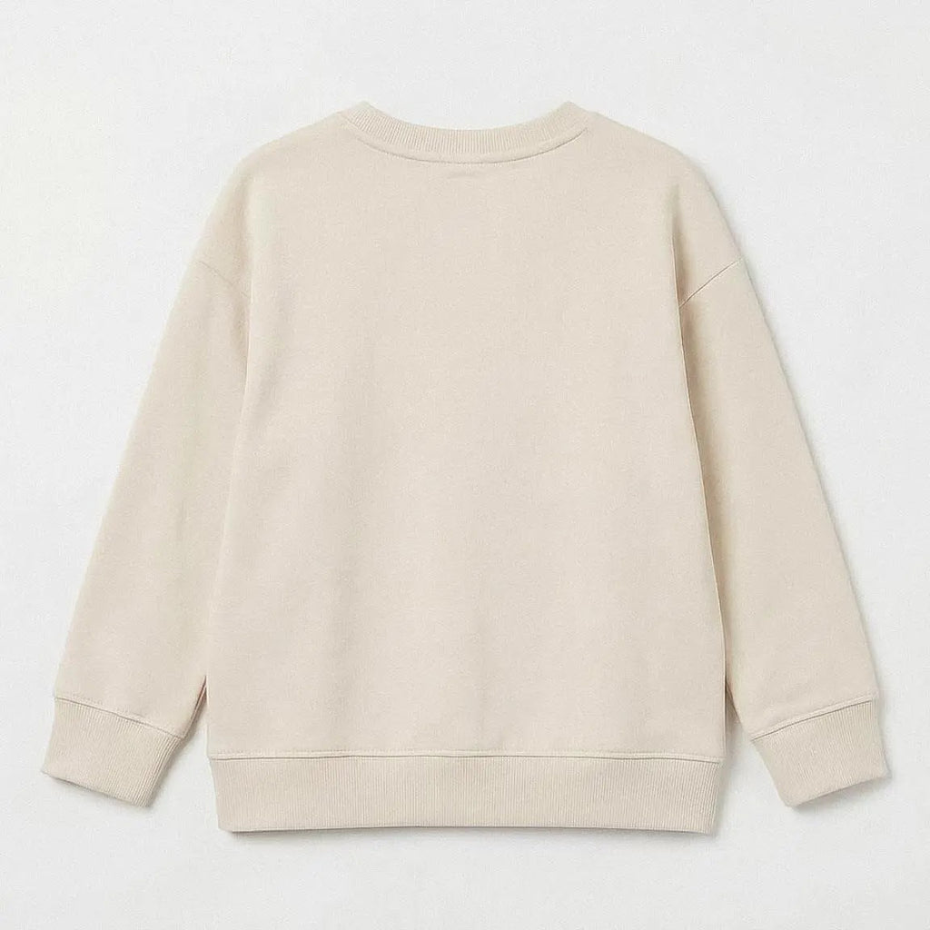 Stitch en Angel sweater achterkant effen crème