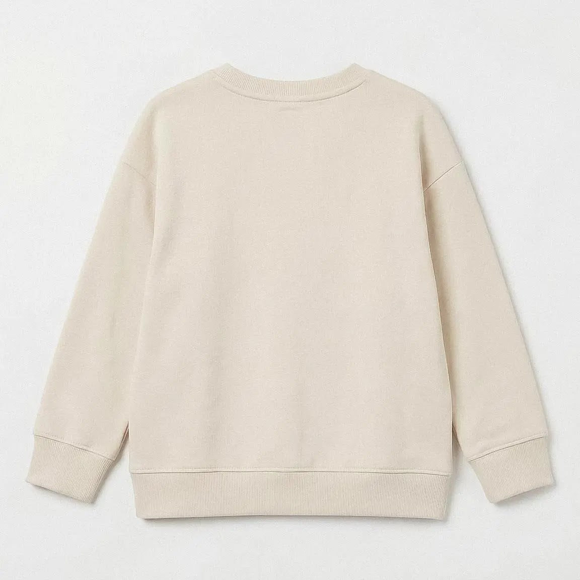 Stitch en Angel sweater achterkant effen crème