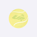 Memoblok in de vorm van een tennisbal