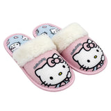 Hello Kitty Sloffen Meisjes - Roze met Zachte Pluche Rand