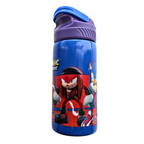 Sonic drinkfles achterkant met Knuckles