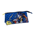 Sonic the Hedgehog etui 3 vakken blauw voorkant