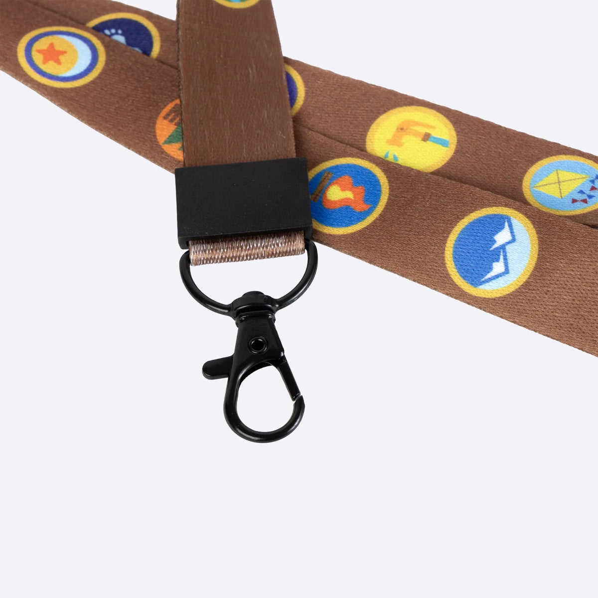 Detail karabijnhaak van het keycord
