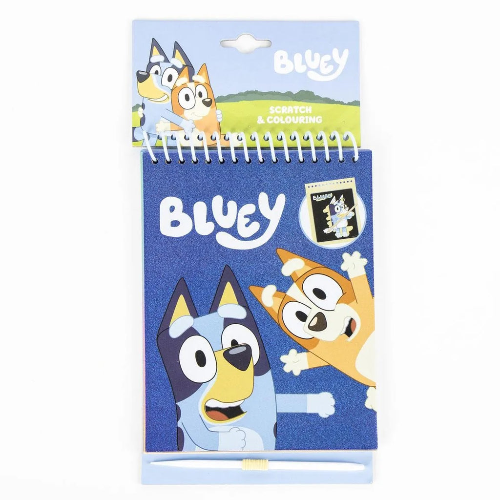 Bluey krasboek met kraspen verpakking