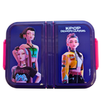 KPop Demon Hunters lunchbox deksel met Rumi Mira en Zoey