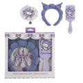 Hello Kitty Kuromi haaraccessoires set met haarborstel, diadeem met oren, scrunchie en cadeaudoos