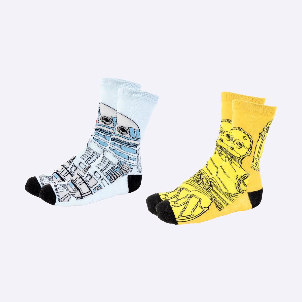 Twee paar sokken met R2-D2 en C-3PO