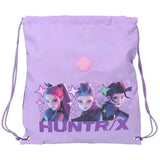 Kpop Demon Hunters Gymtas en Zwemtas Meisjes - Huntrix - Lila - Trekkoord - 40 x 35 x 10 cm