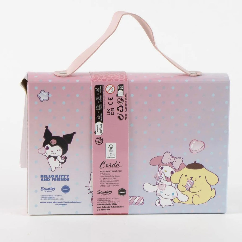 Hello Kitty and Friends knutselset draagkoffer achterkant