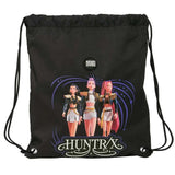 Kpop Demon Hunters Gymtas en Zwemtas Meisjes - Huntrix - Zwart - Trekkoord - 40 x 35 x 10 cm