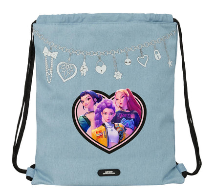 Kpop Demon Hunters Zwemtas en Sporttas Meisjes - HUNTR/X - Lichtblauw - 40 x 30 cm
