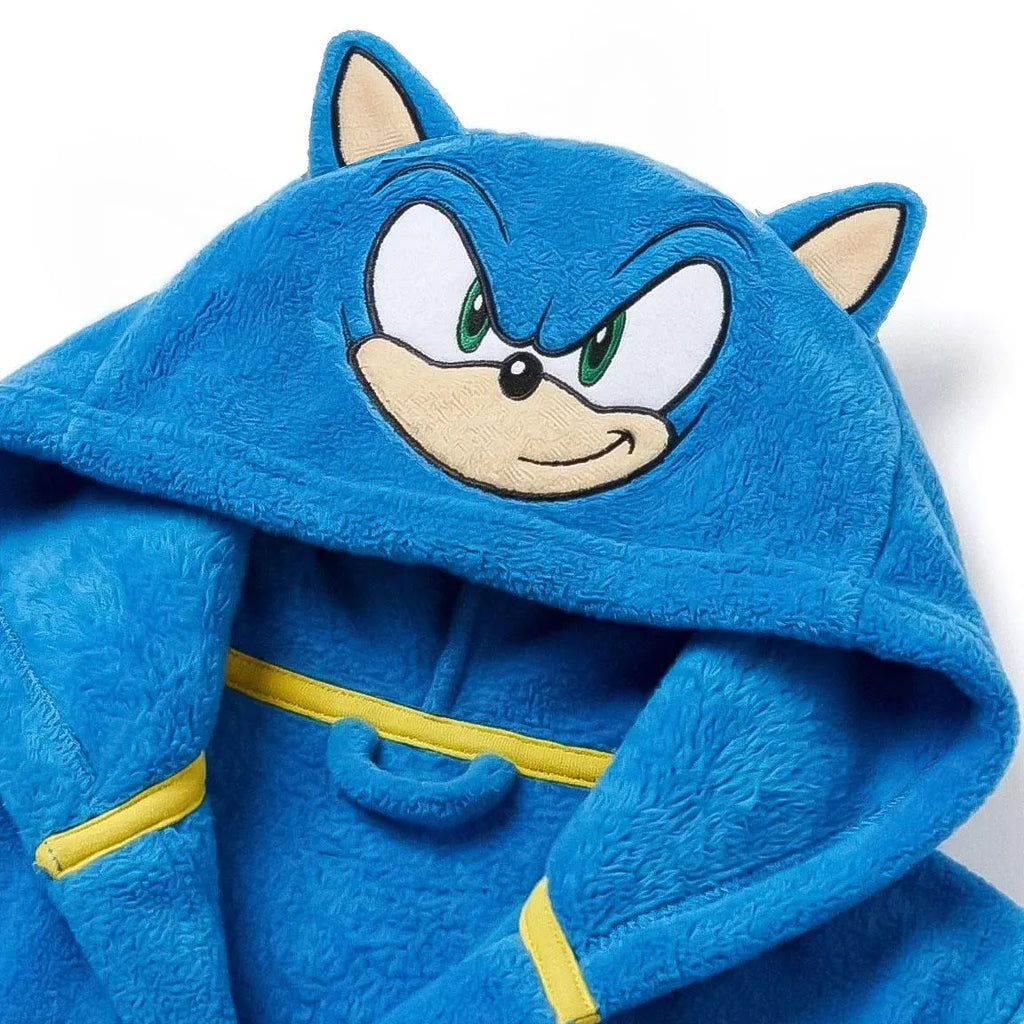 Detail capuchon met Sonic gezicht