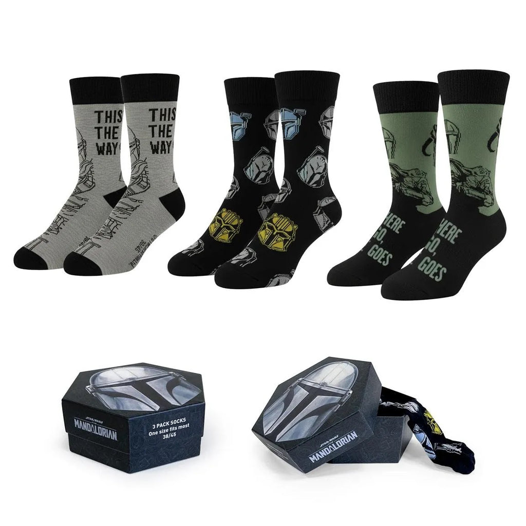 Star Wars The Mandalorian sokken giftset 3 paar met geschenkdoos