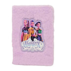 Kpop Demon Hunters Huntrix pluche notitieboek A5 roze detail