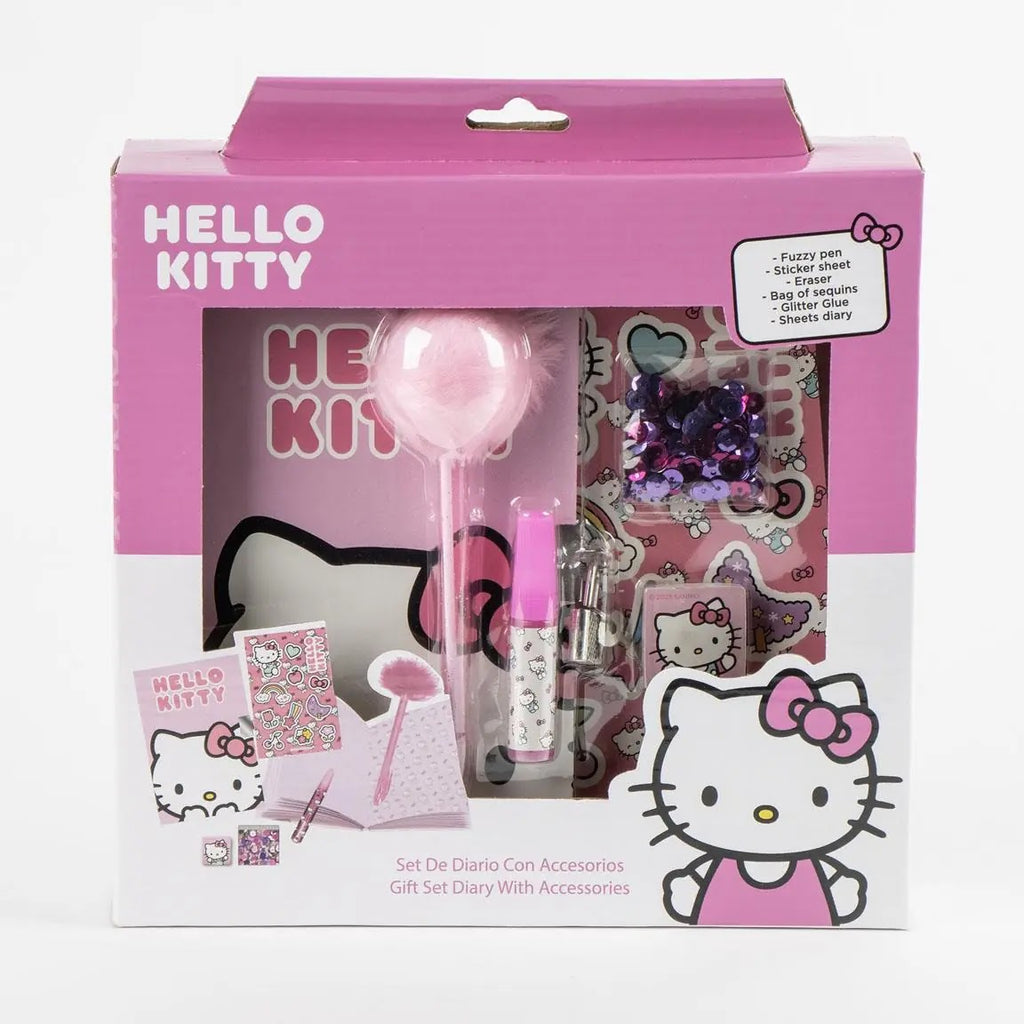 Hello Kitty dagboek cadeauset verpakking voorkant