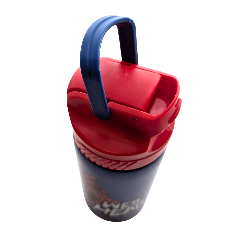 Spiderman drinkfles deksel met handvat omhoog