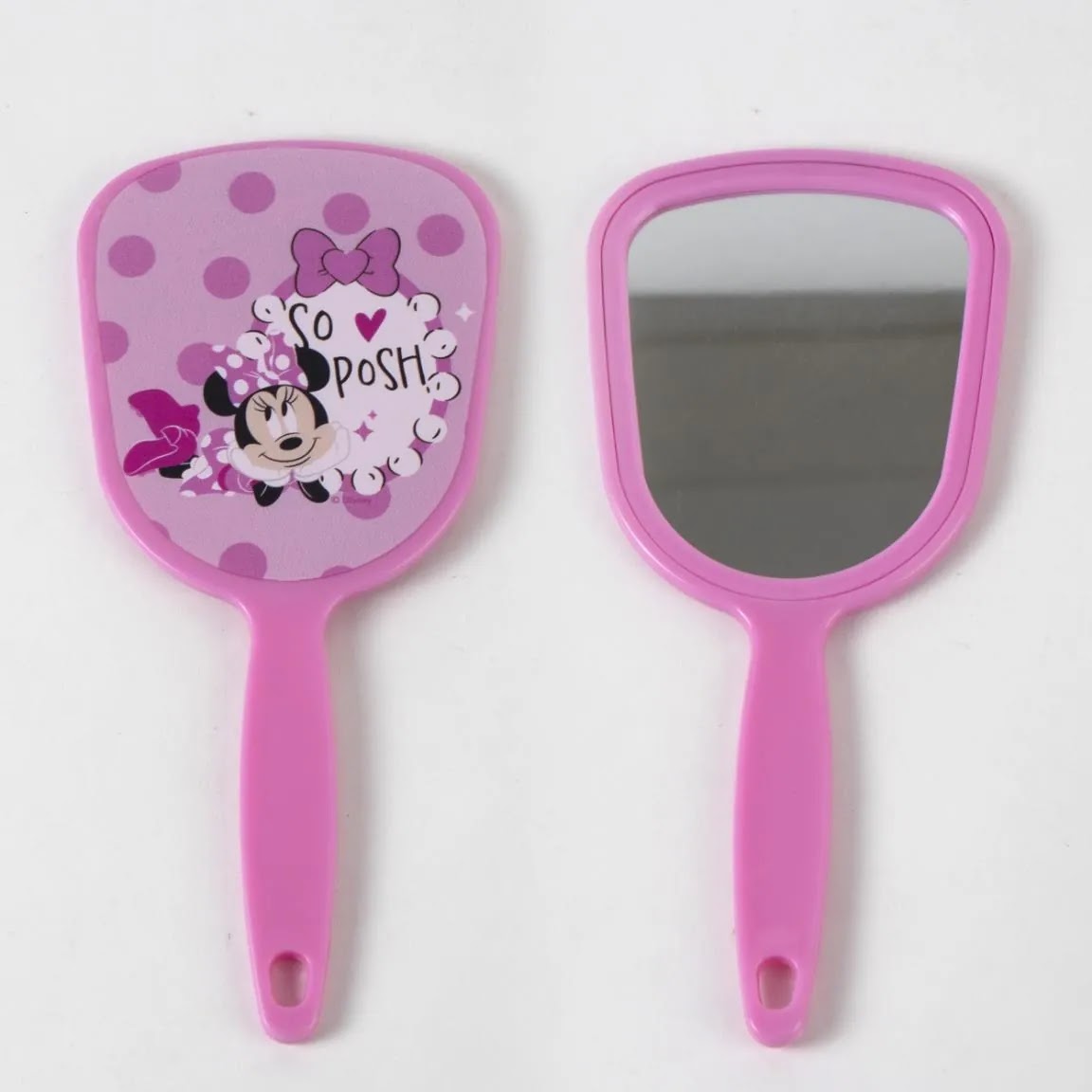 roze handspiegel met Minnie voor- en achterkant