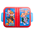Paw Patrol broodtrommel met 3 vakken rood en blauw