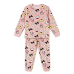 Hello Kitty and Friends fleece pyjama meisjes roze met all-over print vooraanzicht