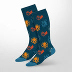 Donkerblauwe Fantastic Four sokken met kleine oranje en rode print