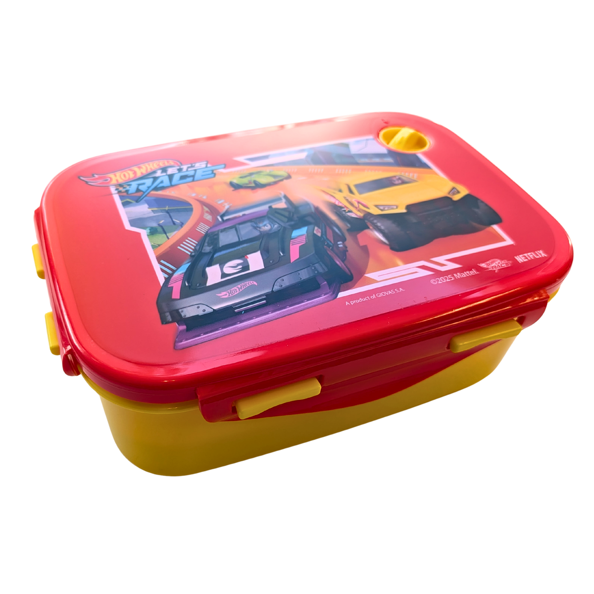 Hot Wheels broodtrommel schuin met gele bak