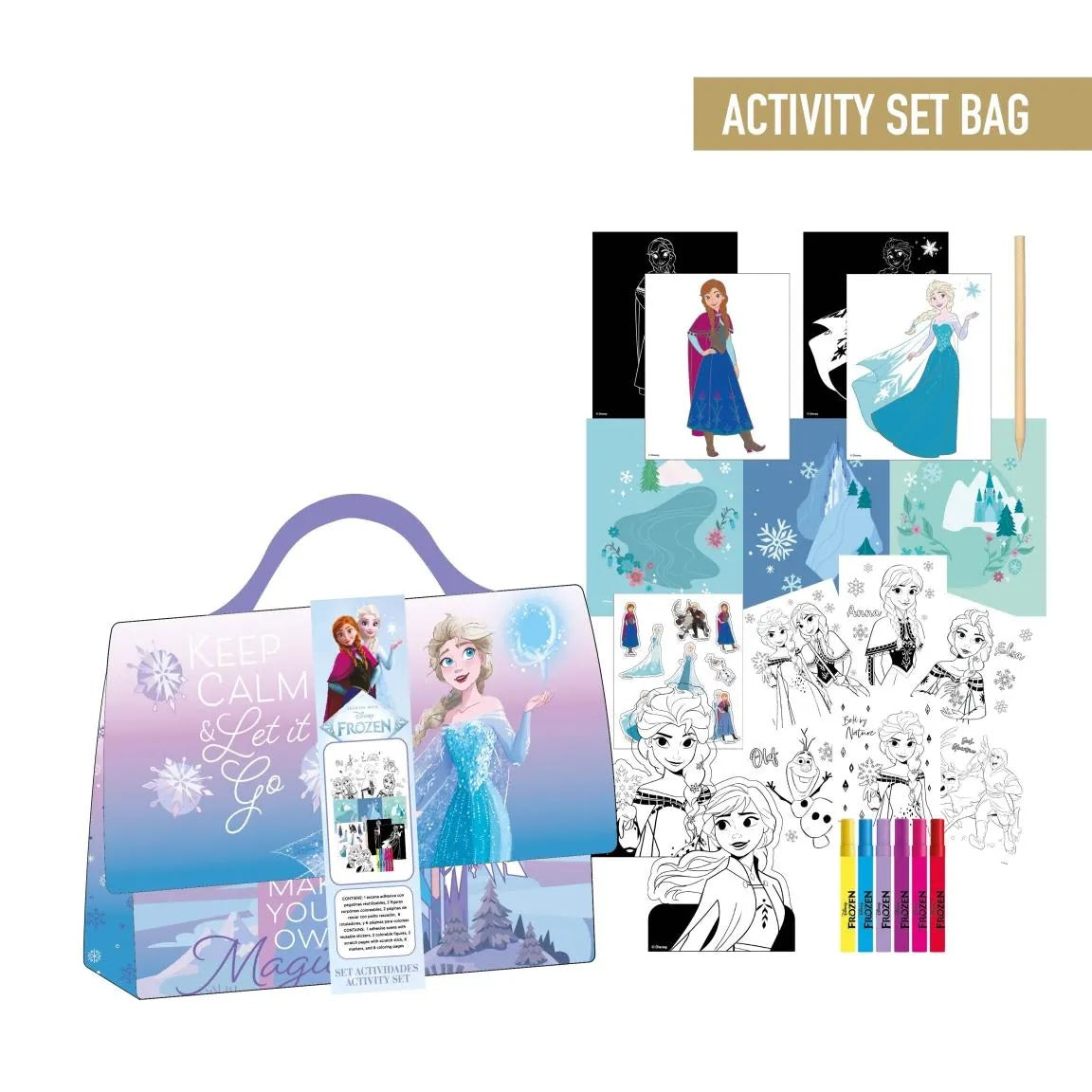 Disney Frozen activiteitenset in tas overzicht