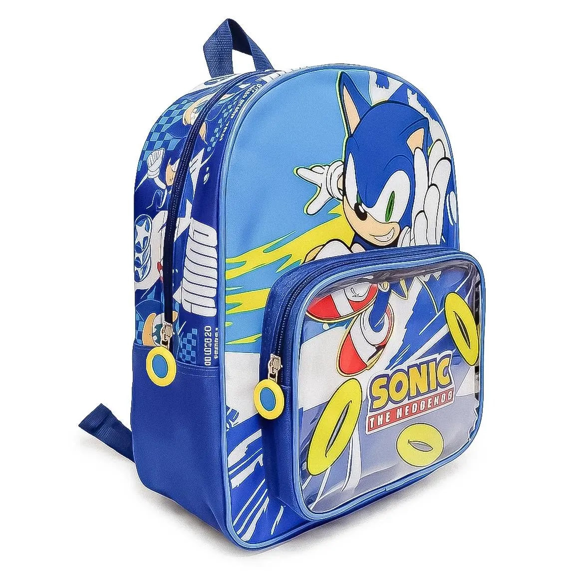 Sonic the Hedgehog rugzak doorzichtig voorvak jongens
