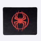 Zwarte muismat met rood Miles Morales spinlogo