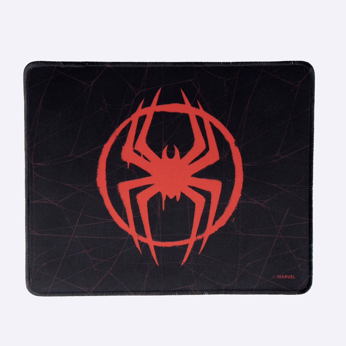 Zwarte muismat met rood Miles Morales spinlogo