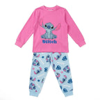 Disney Stitch pyjama meisjes roze shirt met Stitch print en lichtblauwe broek