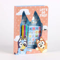 Bluey activiteitenboek met stiften, stickers en sjabloon