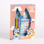 Bluey activiteitenboek met stiften, stickers en sjabloon