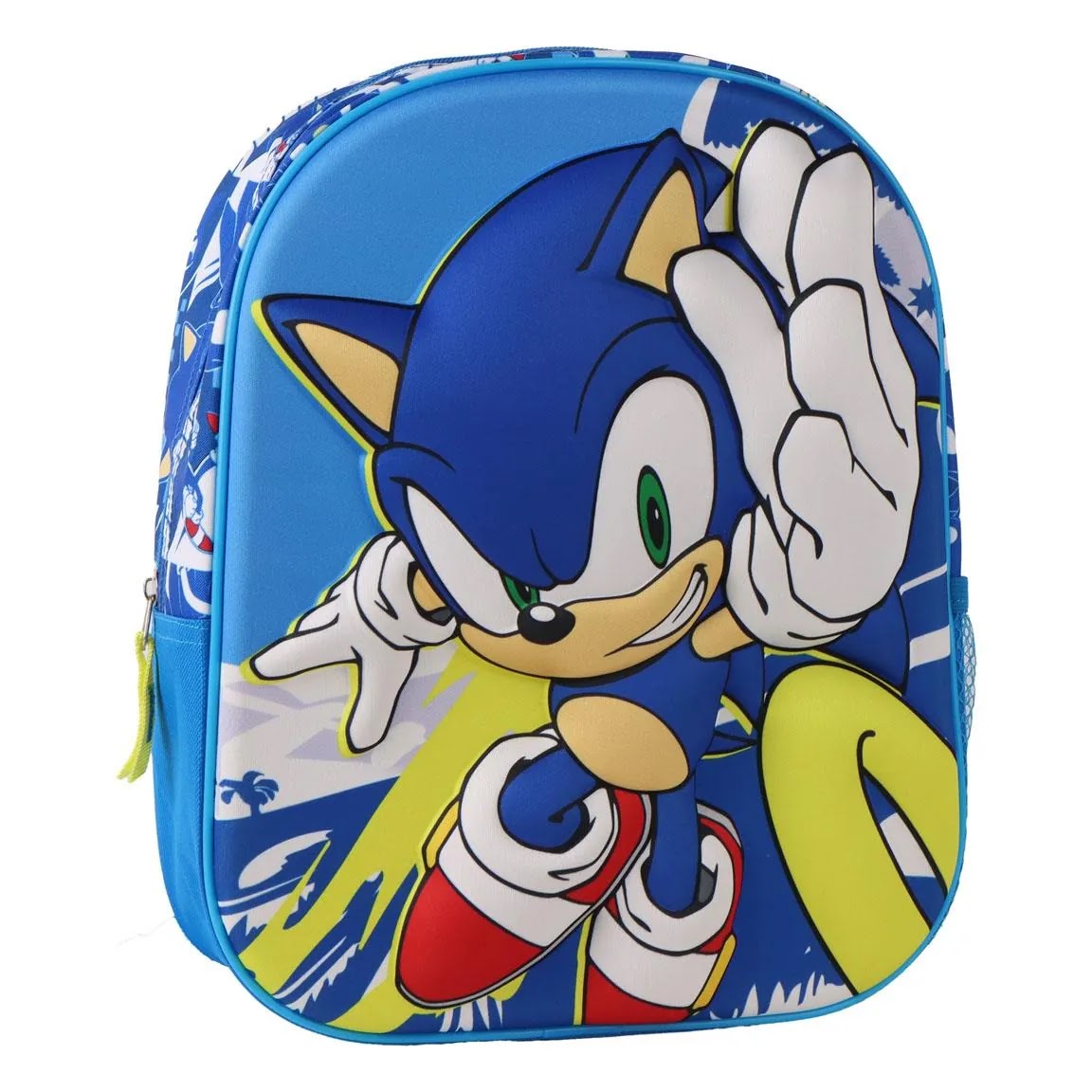 Sonic the Hedgehog 3D rugzak blauw voorkant