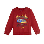 Hot Wheels sweater jongens rood met raceauto print