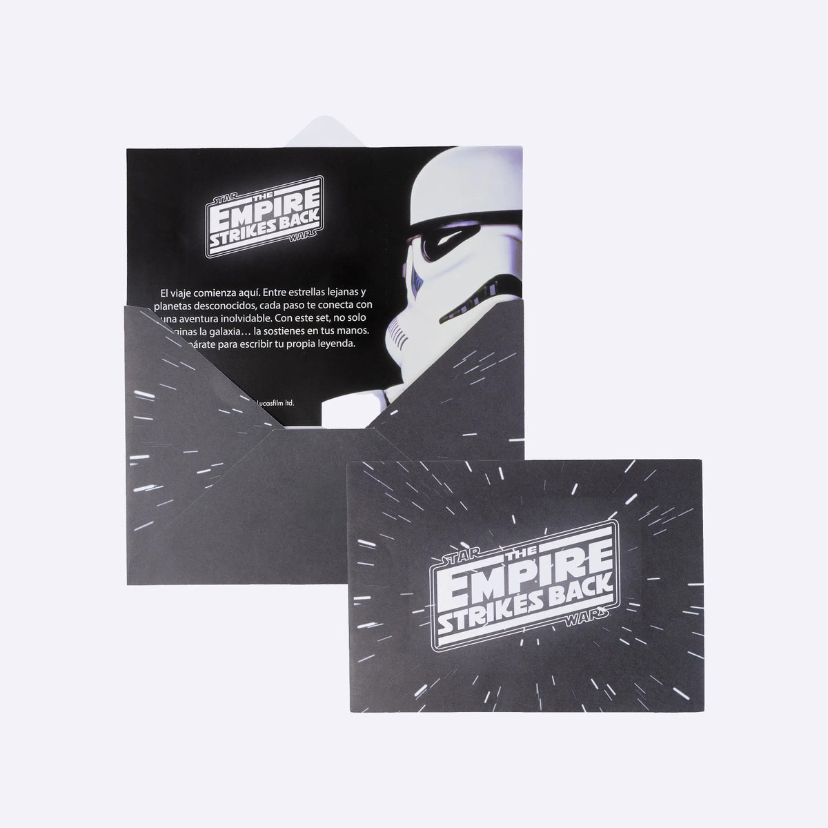 Welkomstkaart in envelop met stormtrooper