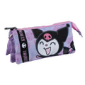 Hello Kitty Kuromi etui 3 vaks meisjes paars