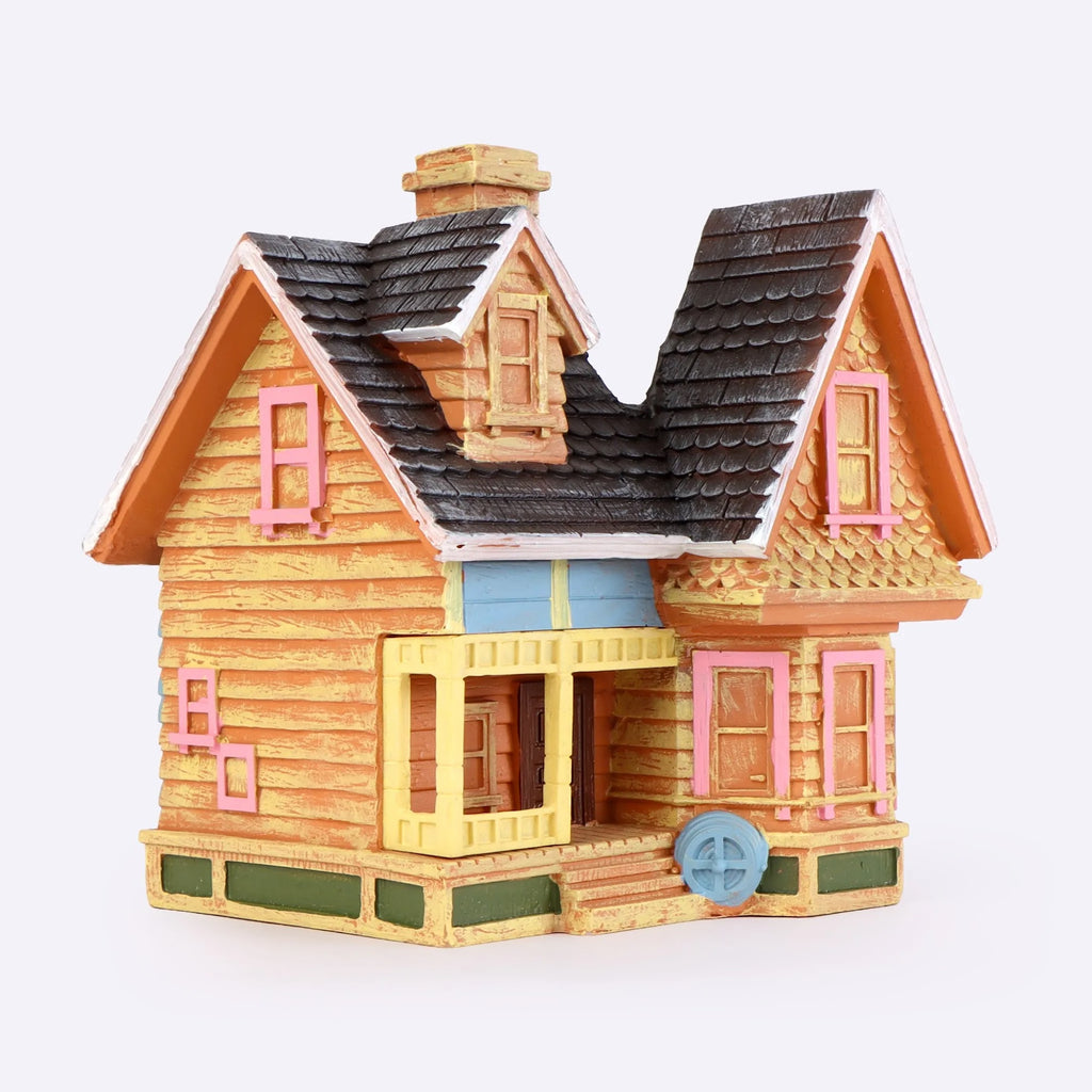 Vooraanzicht Up huis pennenhouder met veranda