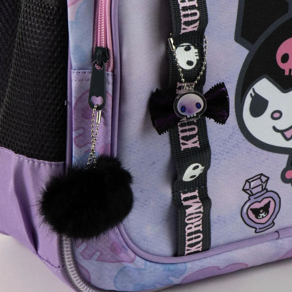 Hello Kitty Kuromi rugzak bedels detail