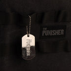The Punisher rugzak detail metalen naamplaatje