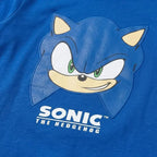 Detail Sonic kop en logo op het shirt