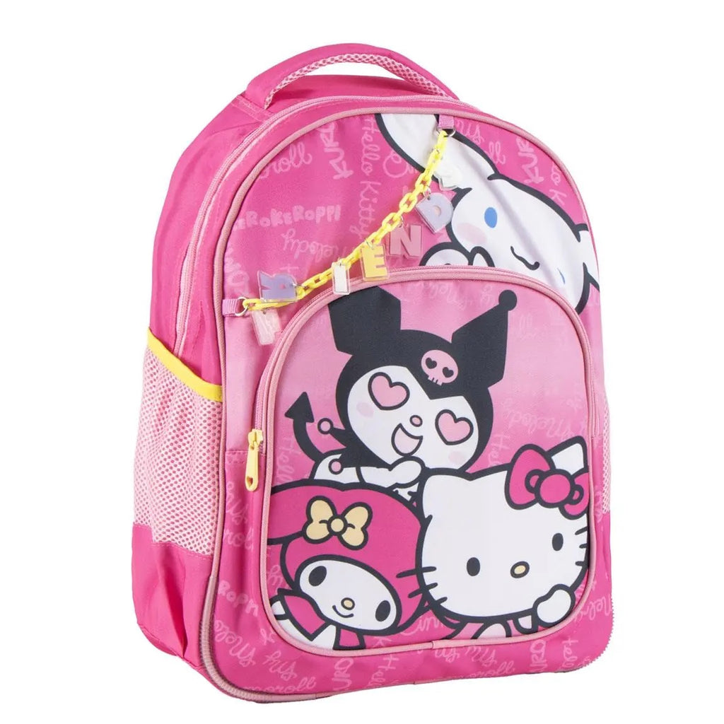 Hello Kitty & Friends schoolrugzak roze voorkant