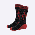 Miles Morales sokken met spinlogo en rode hiel