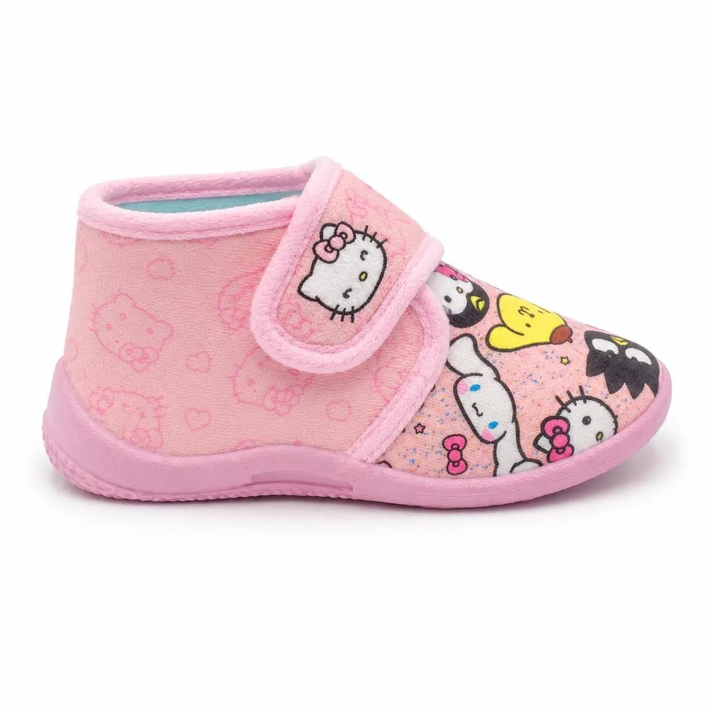Hello Kitty sloffen zijkant klittenband