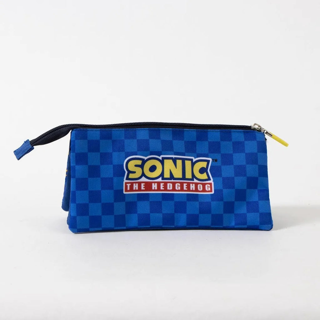 Sonic the Hedgehog etui 3 vakken achterkant