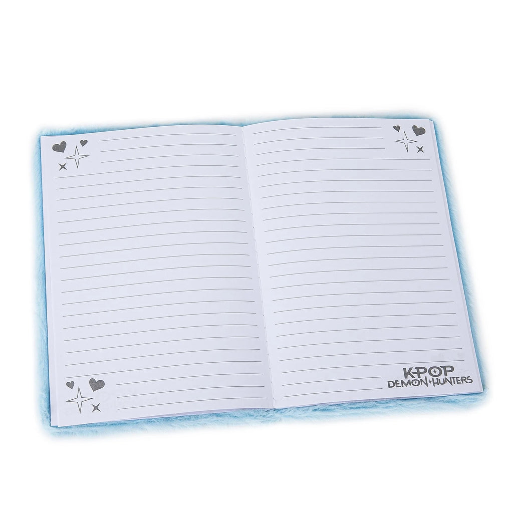 Kpop Demon Hunters Derpy pluche notitieboek open