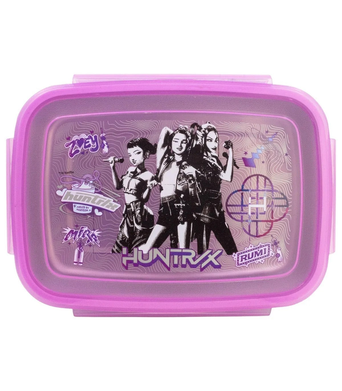 Kpop Demon Hunters RVS broodtrommel deksel met Rumi, Mira en Zoey