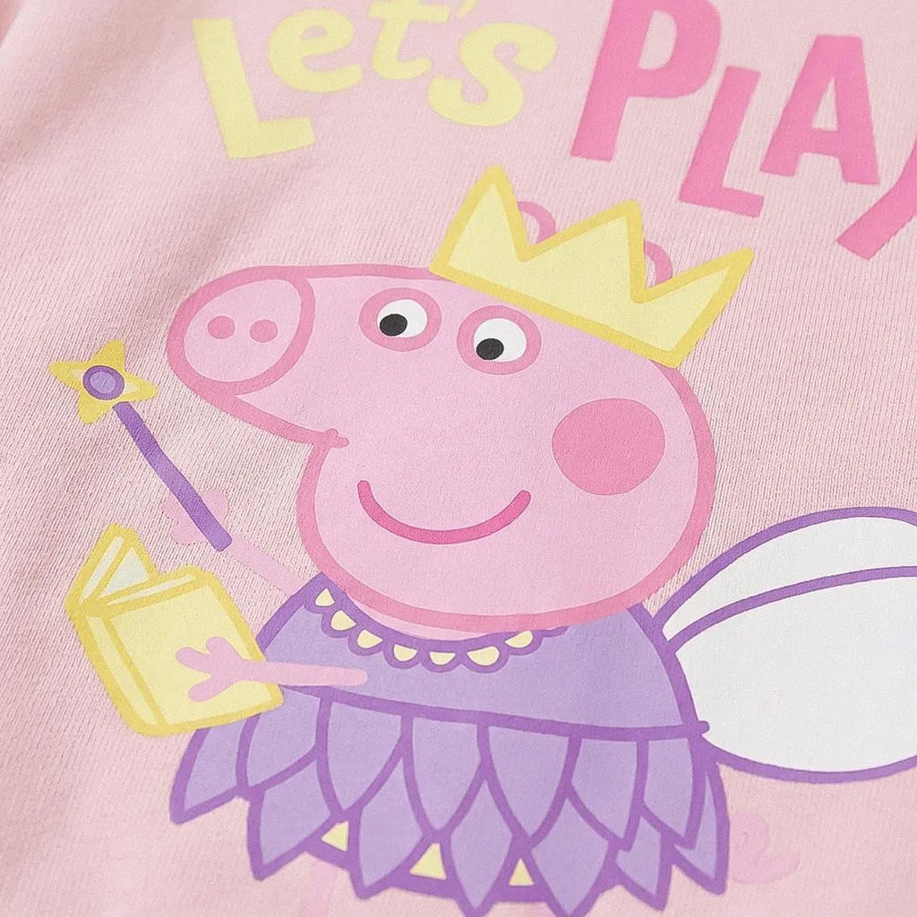 Detail print Peppa met kroon en toverstaf