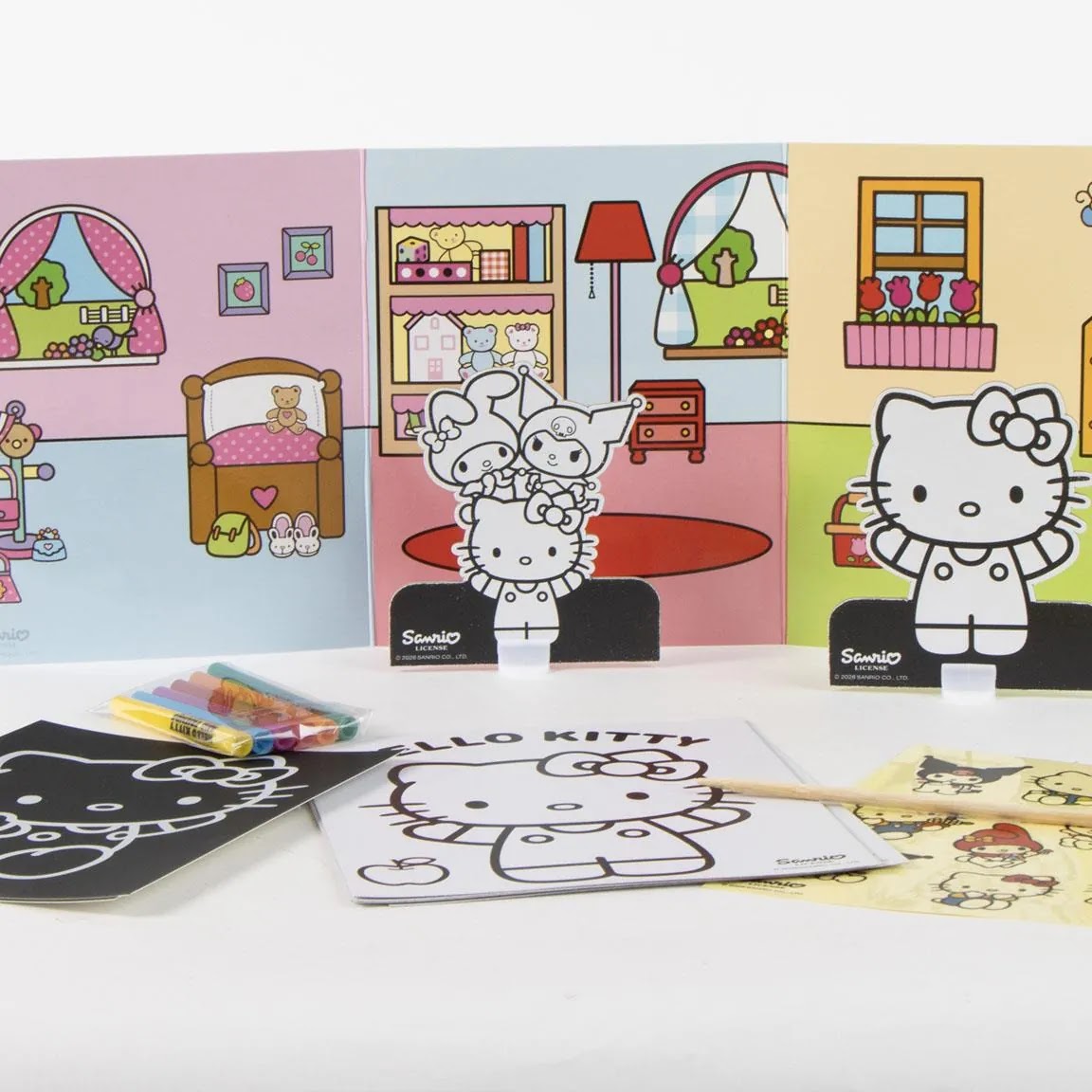 Hello Kitty and Friends knutselset speelachtergrond